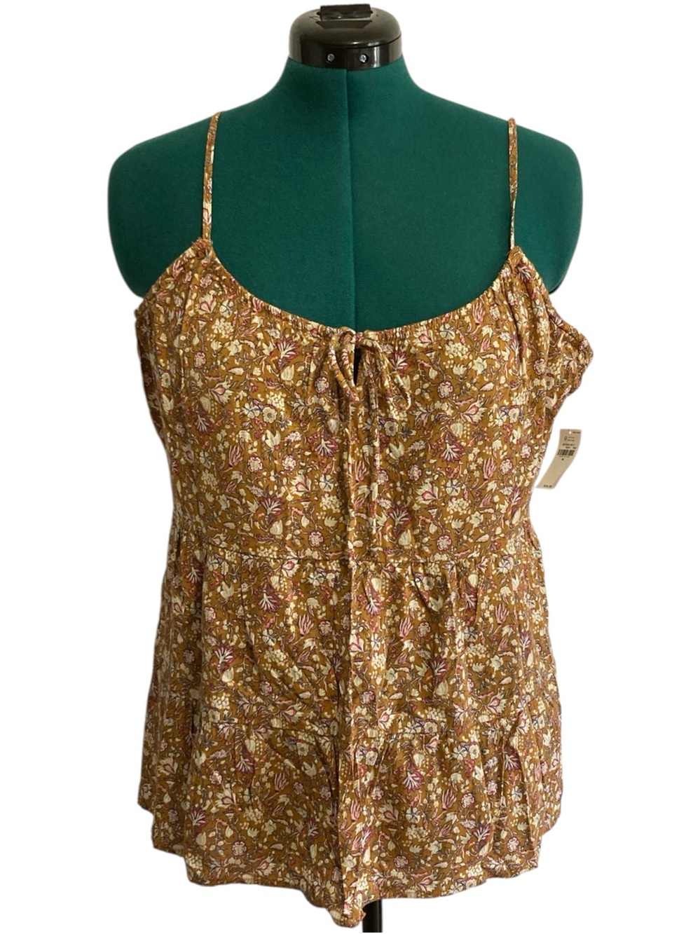NWT Old Navy Cotton Blend Peasant Floral Print Tank Top